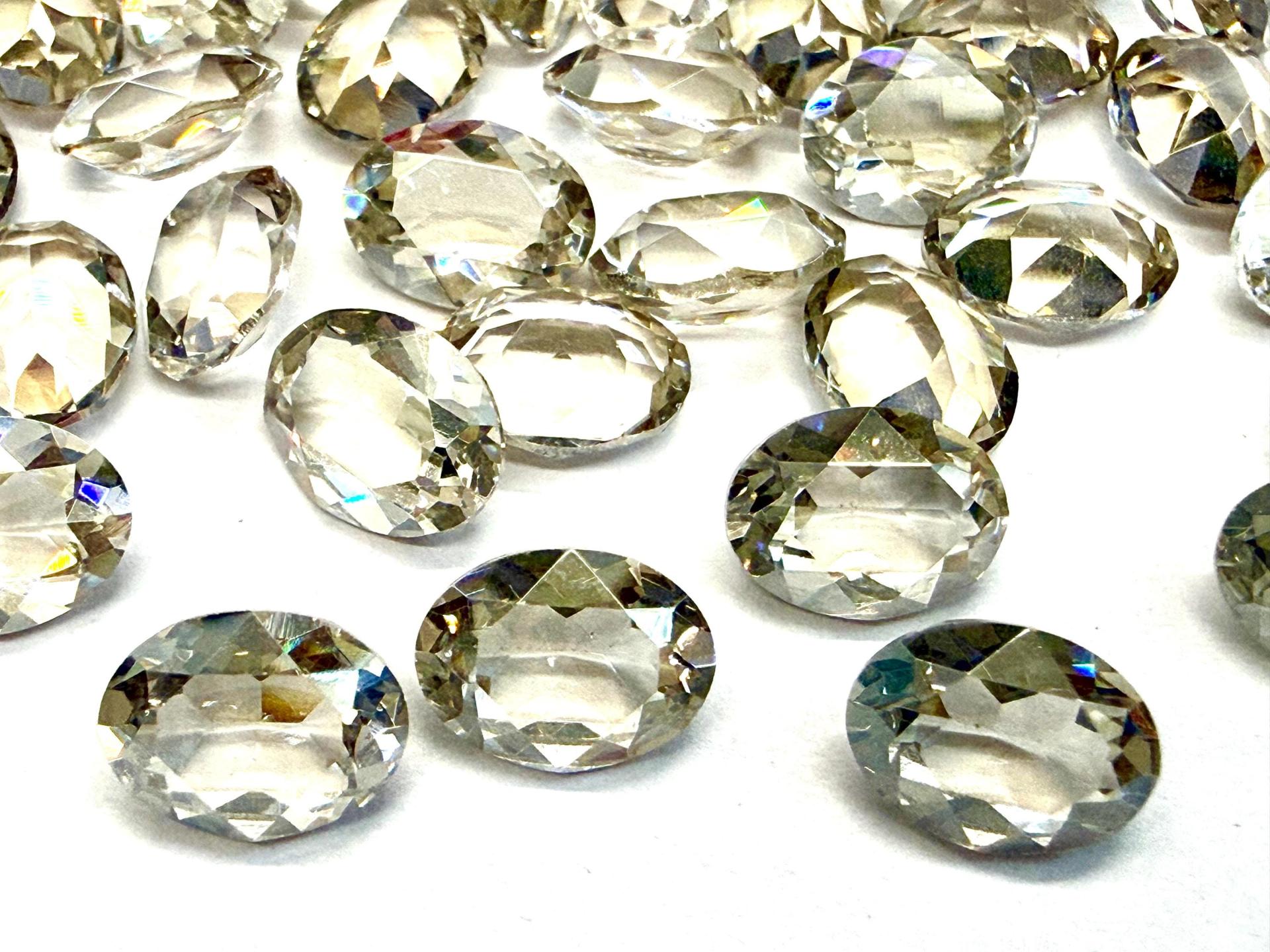 Vintage Swarovski Crystal Silver Shade Unfoiled Rhinestones, 8x6mm Oval Crystals