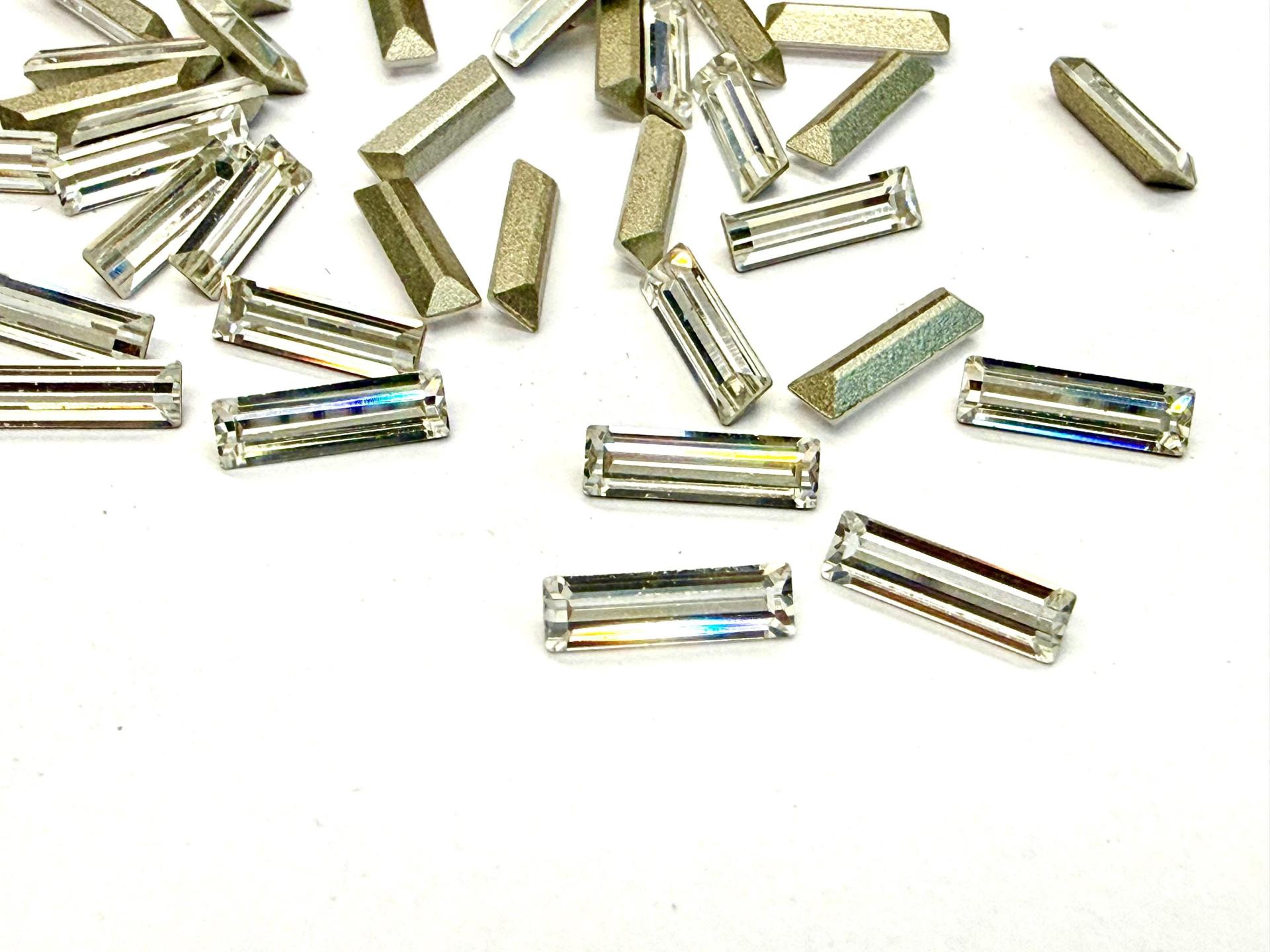 10x3 mm Swarovski 4500 Crystal Baguette Fancy Stone  gemstones jewlery making color zirconium
