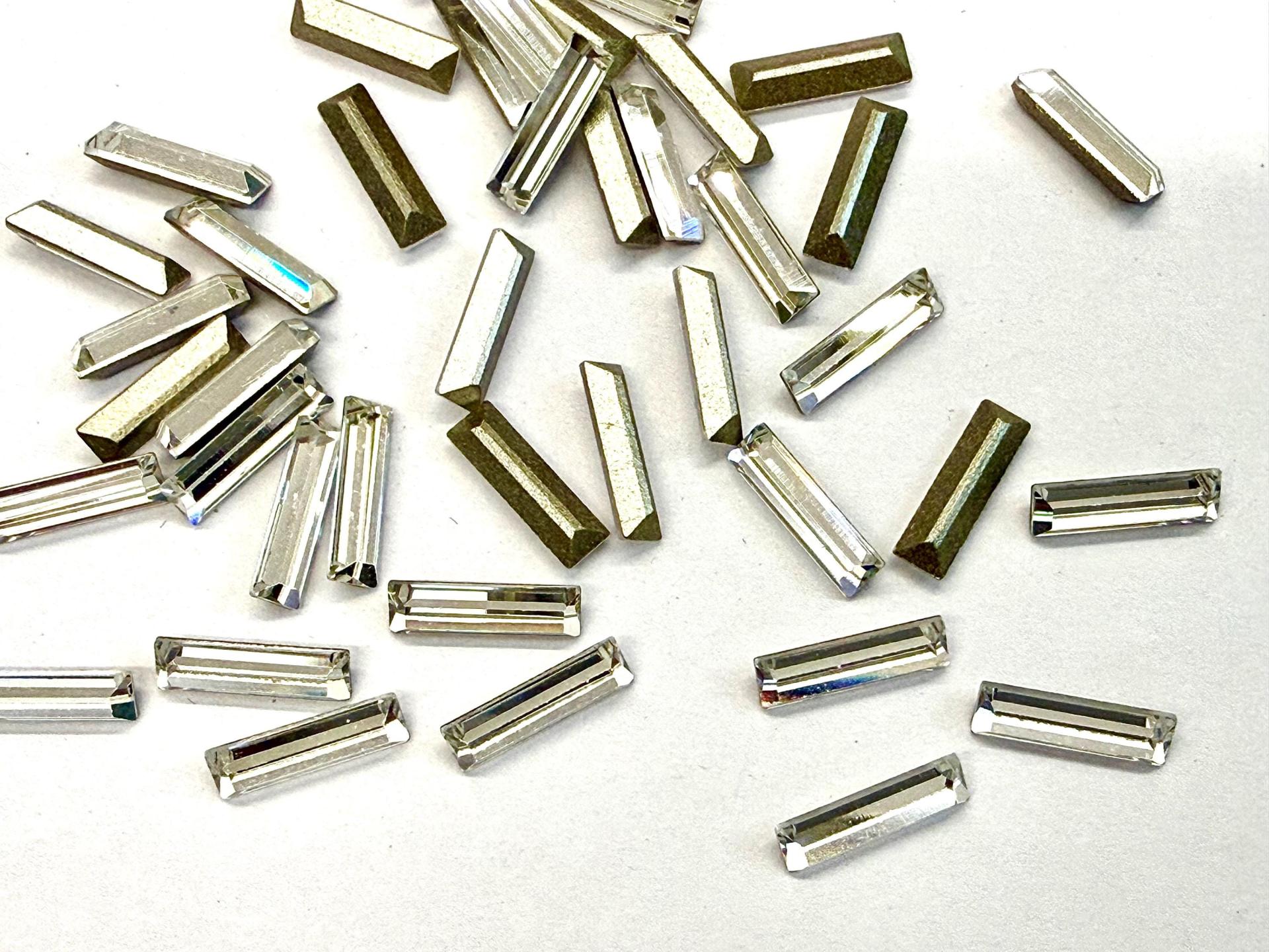 10x3 mm Swarovski 4500 Crystal Baguette Fancy Stone  gemstones jewlery making color zirconium