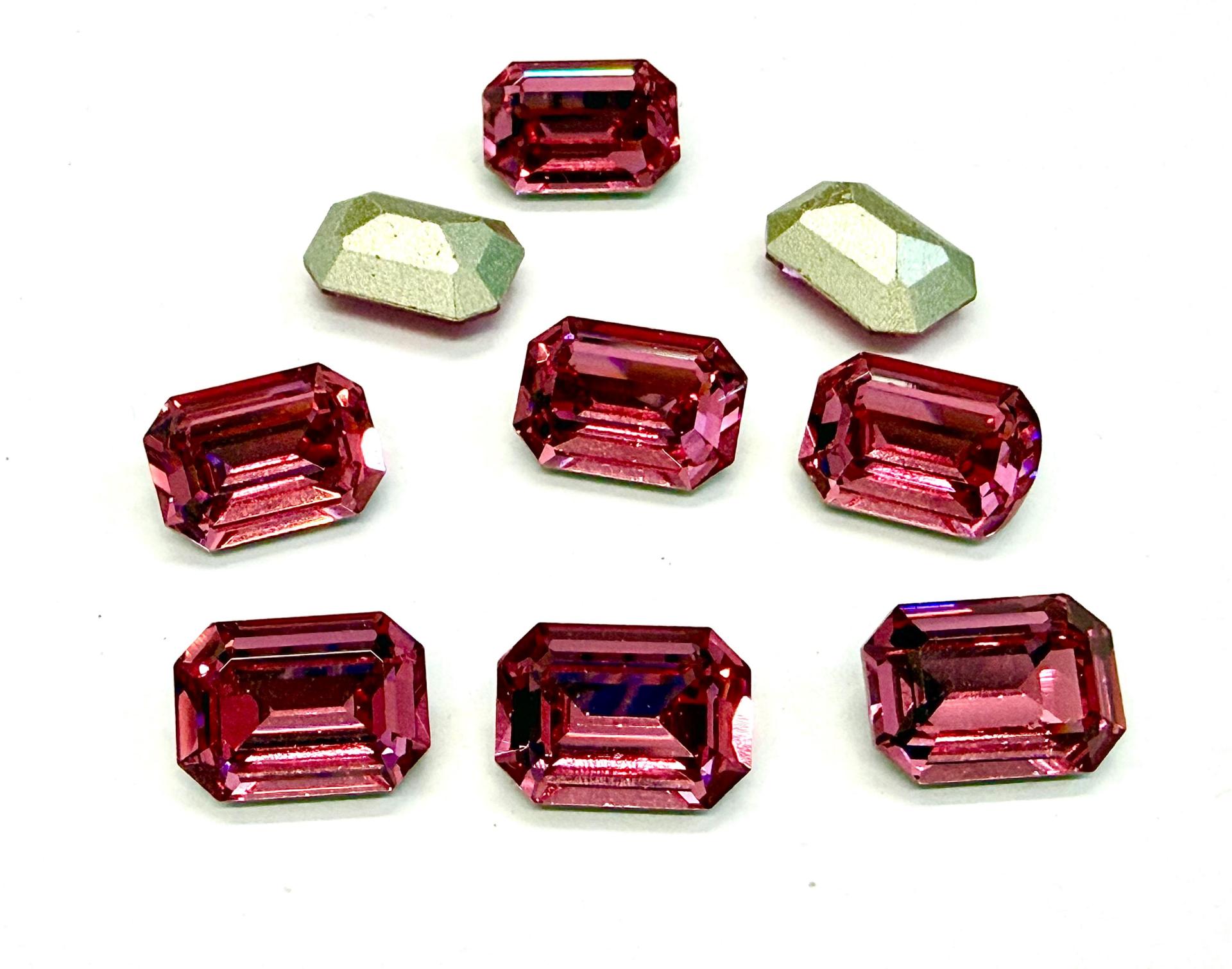 Vintage Swarovski Crystal Rhinestone, 14x10mm Octagon Crystal Gemstone
