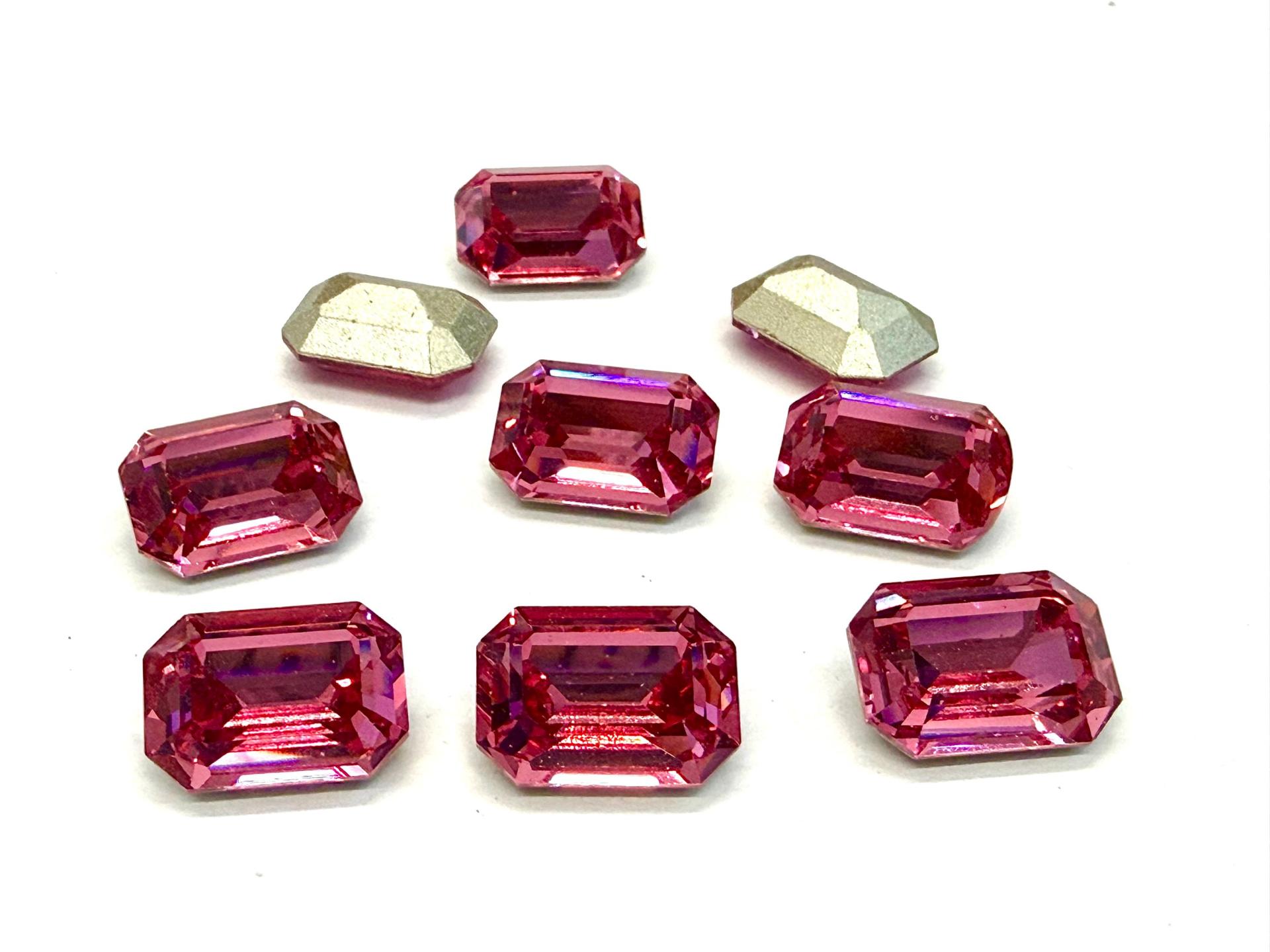 Vintage Swarovski Crystal Rhinestone, 14x10mm Octagon Crystal Gemstone