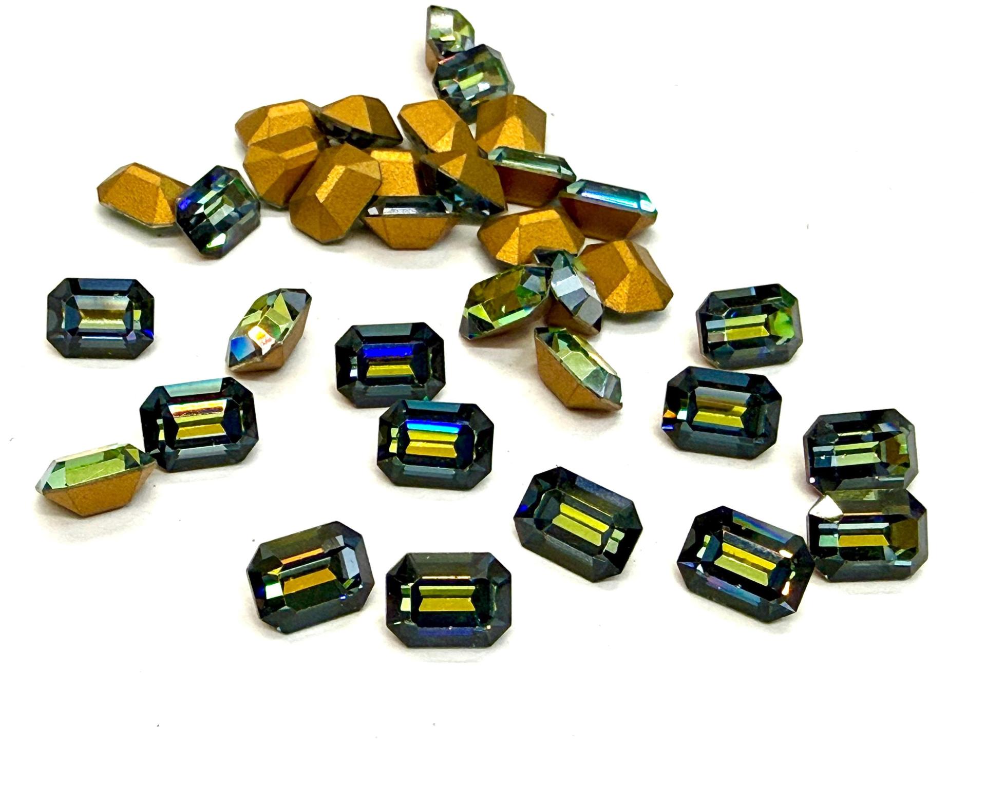 Vintage Swarovski Crystal Rhinestones, 8x6mm Octagon Sahara (4600)