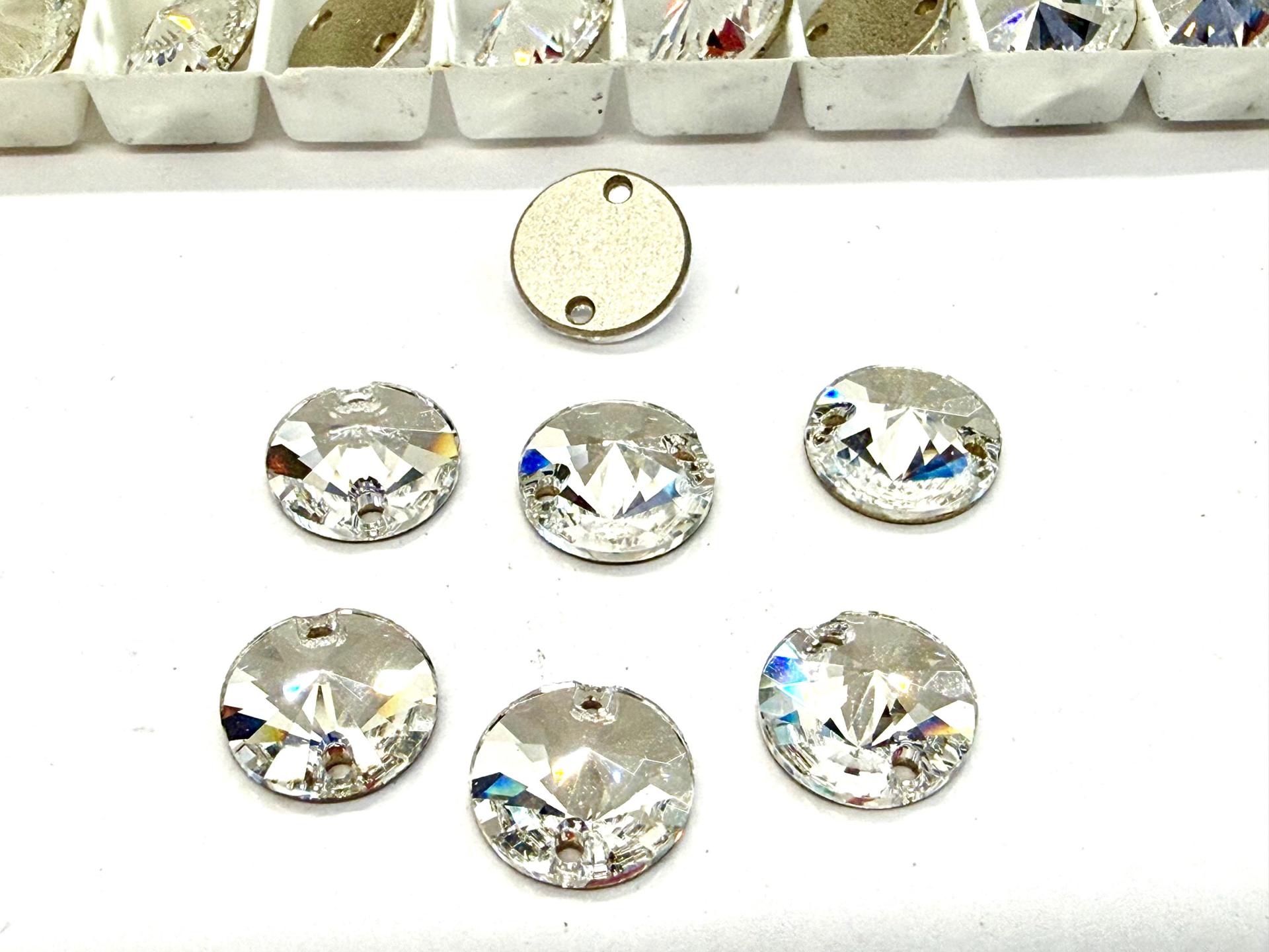 Swarovski 10mm Rivoli Crystal Sew On Rhinestone, Bridal Embroidery (3200)
