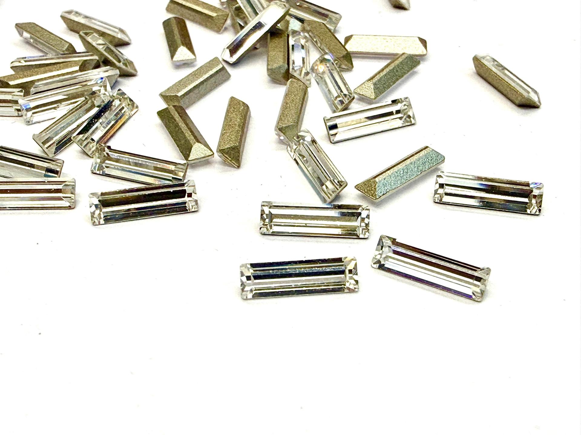 10x3 mm Swarovski 4500 Crystal Baguette Fancy Stone  gemstones jewlery making color zirconium