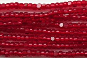8/0 Charlotte Cut Beads Transparent Garnet 10/20/50/250/500 glass beads, jewelry supply, vintage findings, craft supply, rare materials