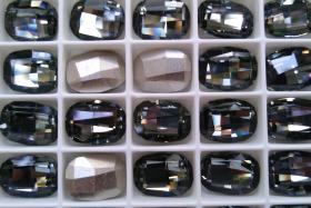 10X14 mm Rectangle  Swarovski Fancy Stones 4610 Black Diamond
