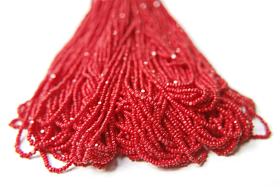 13/0 Hanks Charlotte Cut Beads 93210 Opaque Cherry Red 1/5/25/50/100 Hanks glass beads, jewelry supply, findings, NATIVE BEADS SUPPLY