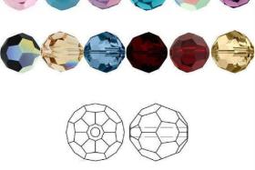 8mm Swarovski 5000 Faceted Round Beads (32 Colors) 6/12/36/72/144 Pieces Jewelery making beads, embellishments, VINTAGE FINDINGS, rare beads