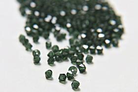 4mm MORION Swarovski Bicone beads 36/72/144/432/720 Pieces jewelry beads, embroidey wedding decorations, rare vintage forest green beads