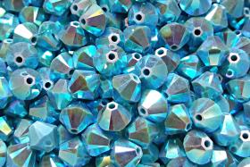 6mm Turquoise 2X Aurore Boreale Bicone beads Cuts 12/36/72/144/288 Pieces (267) SWAROVSKI ELEMENTS rainbow beads, jewelry making, findings