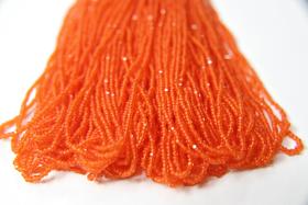 11/0 Frosted Orange Hanks Charlotte Cut Beads 53430 1/5/25/50/100 Hanks 2.0mm glass beads, jewelry supply, findings, craft supply vintage