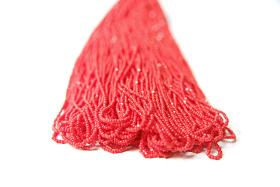 13/0 Hanks Charlotte Cut Beads 93170 Light Red Opaque 1/5/25/50/100 Hanks 1.6 mm glass beads, jewelry supply, findings, craft supply vintage