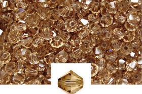 4mm Light Colorado Topaz Swarovski Bicone Beads 72/144/432/1000 Pieces jewelry supplies, embroidery materials, craft supplies