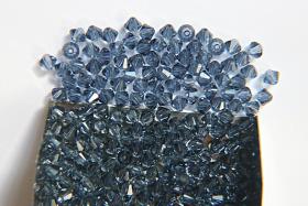 4mm Denim Blue Swarovski Bicone loose beads 36/72/144/432/720 Pieces (515) jewelry making, embroidery materials, premium supply, rare beads