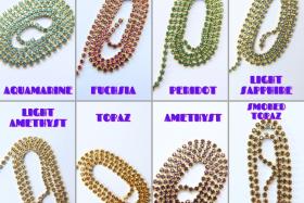 14PP Rhinestone Chain Swarovski vintage 2mm (0.5/1/2/5 Meters) vintage findings, strass chains, PREMIUM supplies, wedding decorations, laces
