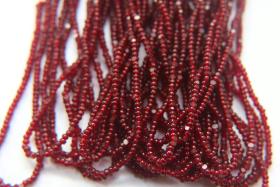 13/0 Charlotte Cut Beads Transparent Garnet 1/5/25/50/100 Hanks craft supplies, jewelry making, embroidery materials, vintage beads, rare