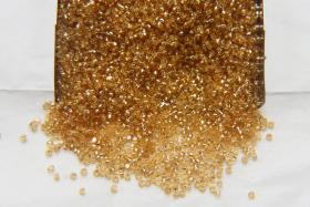 13/0 Charlotte Cut Beads Gold Silver Lined 5/10/20/50/250/500 craft supplies, jewelry making, embroidery materials, vintage