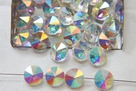 10mm SWAROVSKI 5102 Rivoli Crystal Beads in Crystal Aurore Boreale 2/4/24/72/144 Pieces PREMIUM Materials