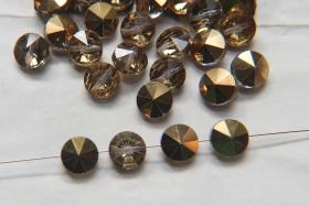 8mm SWAROVSKI 5102 Rivoli Crystal Beads in Light Topaz Dorado 2/4/24/72/144 Pieces PREMIUM Materials