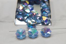 16mm SWAROVSKI 5110 - Daisy vintage Swarovski crystal bead in Light Sapphire AB 2/4/24/72/144 Pieces Premium Supply