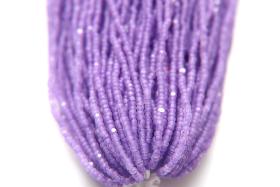 11/0 Hanks Charlotte Cut Beads Crystal Matt Violet Lined 1/5/25/50/100 Hanks PREMIUM SEED BEADS, Native Supplies