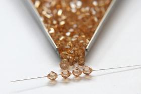 6MM Light Colorado Topaz (246) Swarovski Bicone Beads 12/36/72/144/288 Pieces embroidery materials, jewelry making, rare beads, wedding