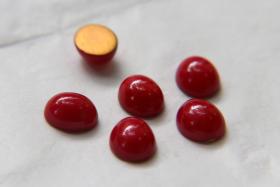 Swarovski 12x10 mm Vintage Dark Red Coral Flat Back Oval foiled Cabochon Cabs in Crystal foiled 12/36/72/144 Pieces