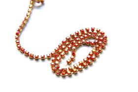 14PP Rhinestone Chain Preciosa Coral Aurore Boreale 2mm (0.5/1/2/5 meters) Wedding Bridal Supplies|Jewelry Making|Decoration, vintage