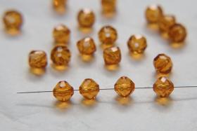 6mm Vintage Swarovski crystal beads, Topaz clear faceted article 5309 6/12/36/72 Pieces, PREMIUM rare vintage supplies