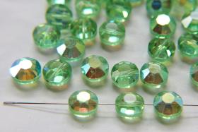 12mm Swarovski 5100 vintage round and slightly flattened crystal beads Peridot Aurore Boreale, 2/6/12/36/72/144 Pieces Vintage findings