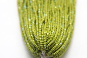 11/0 Hanks Charlotte true Cut Beads Patina Opaque Olivine Aurore Boreale 1/5/25/50/100 Hanks PREMIUM SEED Beads, NATIVE supplies