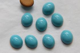 Swarovski 12x10 mm Vintage Opaque Turquoise Flat Back Oval foiled Cabochon Cabs in Crystal foiled 12/36/72/144 Pieces