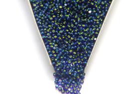 11/0 True cuts Charlotte Beads Royal Blue Neon Yellow Lined 10/20/50/250/500 Grams PREMIUM SEED BEADS, Native Supply
