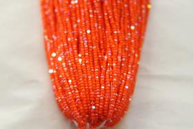 13/0 Hanks Charlotte Cut Beads Patina Opaque Orange Aurore Boreale 1/5/25/50/100 Hanks 1.6mm glass beads, jewelry supply, native supply