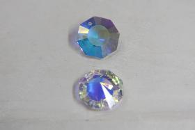 19 MM Swarovski Crystal Aurore Boreale Hexagon Pendant Beads Crystal drops  vintage findings, jewelry making, wedding decorations