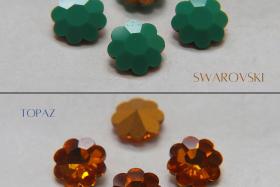 12 mm Swarovski Vintage Flower Stones (2 Colours) Rhinestones 2/6/12/36/72 pieces