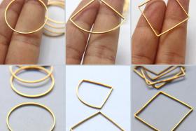 Brass Charms, Beading Supplies vintage supply, wire craft supply, jewelry 25/75/150/500 Pieces