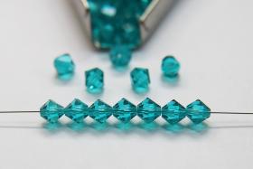 6 mm Blue Zircon Preciosa Bicones 12/36/72/144/288 Pieces Jewelry making beads Made in Czech Republic