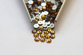 4MM Preciosa Crystal Flat Back Sew-On Stone - Loch Rose 8 Facet Dark Topaz Sew-On Style 36/72/144/1440 Pieces, embroidery materials