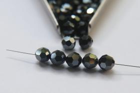 8MM Swarovski Jet Hematite 5000 Faceted Round Beads 2/6/12/36 Pieces jewelry making beads, VINTAGE FINDINGS