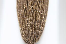 13/0 Hanks Charlotte Cut Beads MATT Dorado 1/5/25/50/100 Hanks 1.6mm glass beads, native jewelry supply, findings