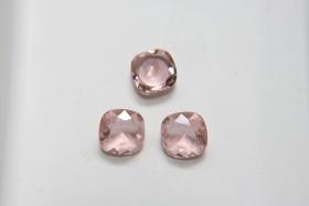 Vintage Swarovski 12mm Cushion Cut in Vintage Rose 4461 Premier Crystal 2 Pieces fancy stones, jewelry making, craft supply