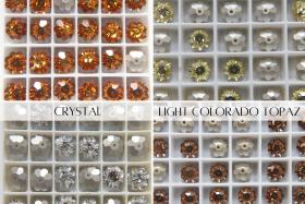 8mm Swarovski Margarita Sew-on Stone (3700) 4 Colors 6/12/24/72 Pieces PREMIUM Materials