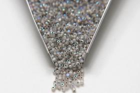 11/0 Charlotte true Cut Beads Patina White Opal Silverlined Aurore Boreale loose beads embroidery materials making jewelry native supply