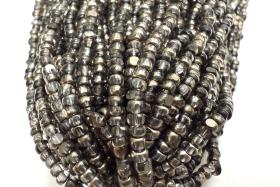 8/0 Hanks Charlotte Cut Beads Patina Transparent Crystal Gun Metal Hanks PREMIUM SEED BEADS Native Supplies ornament making