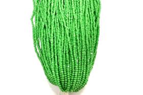 11/0 Hanks Charlotte Cut Beads 53250 Opaque Green Hanks 2.0mm glass beads jewelry supply findings native craft supply vintage