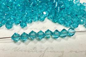 5mm Light Turquoise Swarovski 5328 Bicones crystal beads jewelry making beads