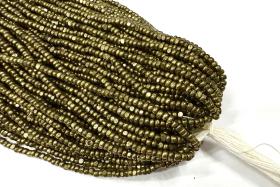 11/0 Hanks Charlotte Cut Beads Metallic Khaki