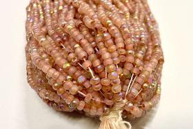 11/0 Hanks Charlotte Cut Beads Patina Opal Neon Orange Aurore Boreale PREMIUM SEED BEADS Native Supplies truecuts beads