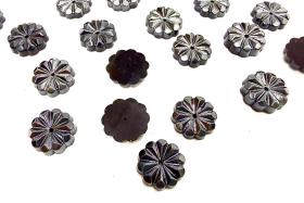 10mm Vintage Czech Crystal Flat Back Sew-On Stone Loch Rose